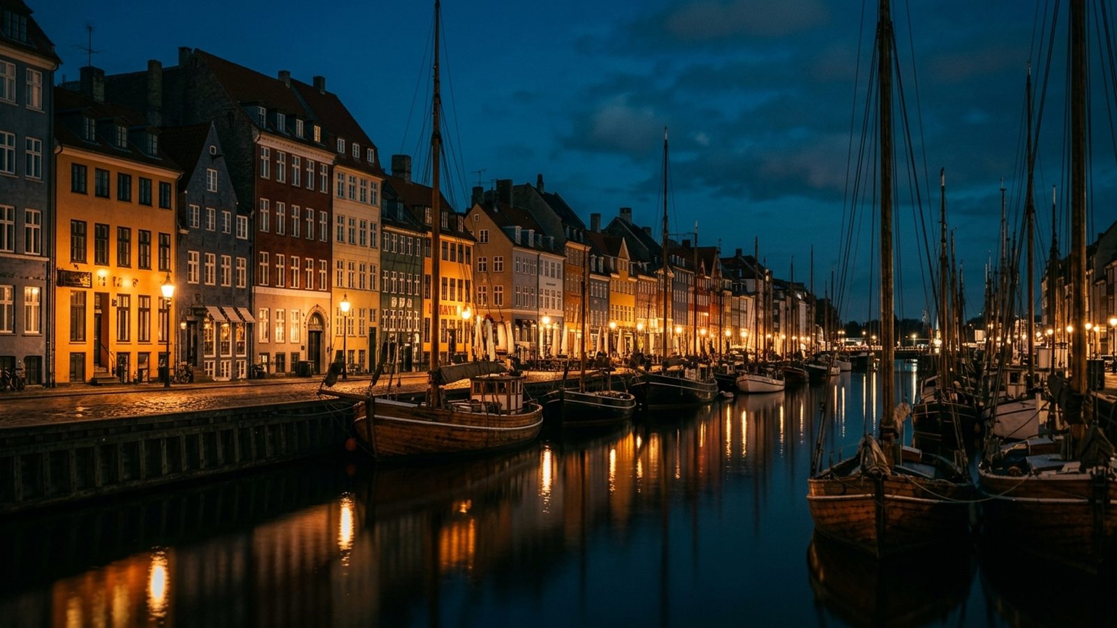 Denmark at night