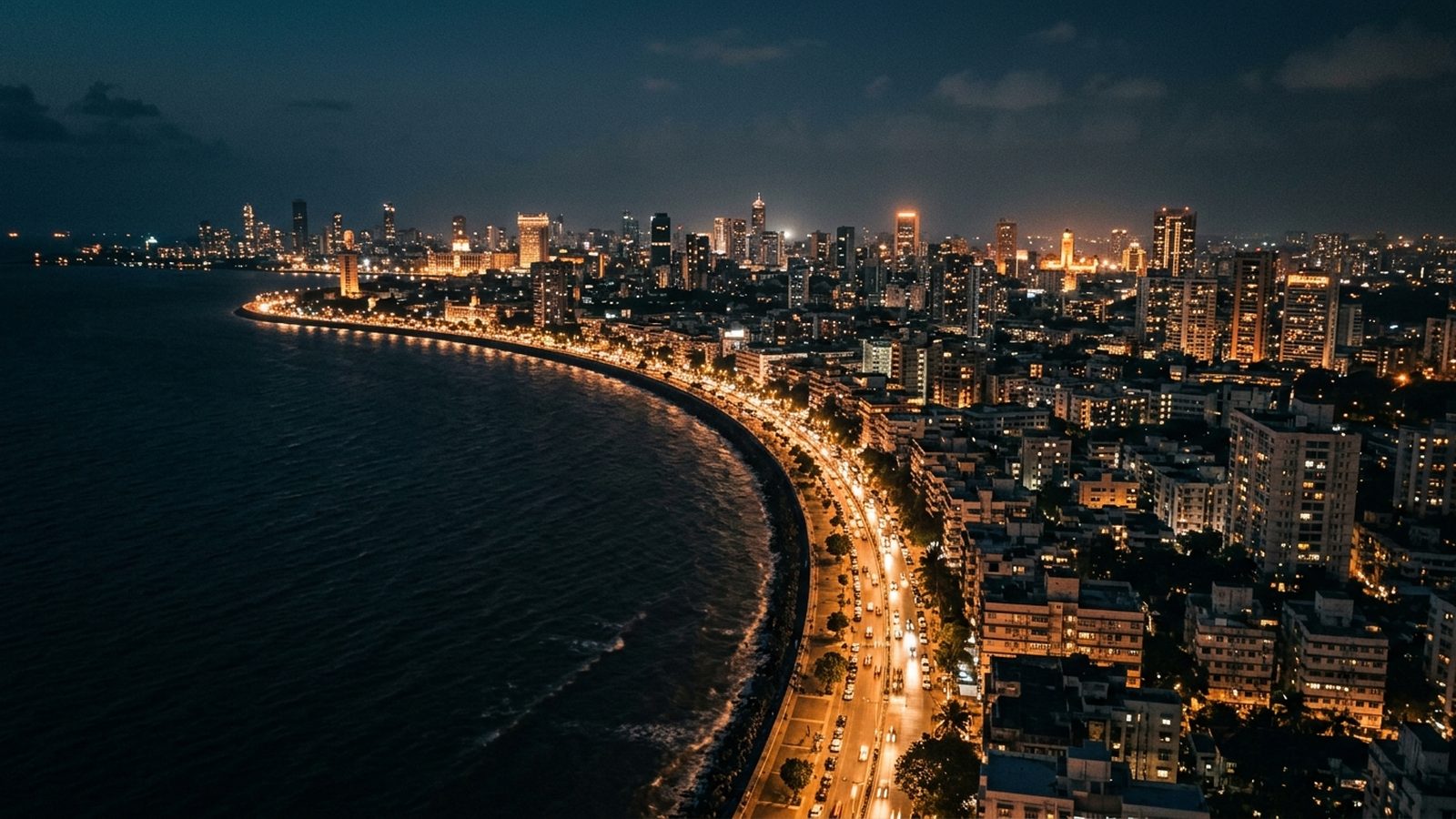 India at night