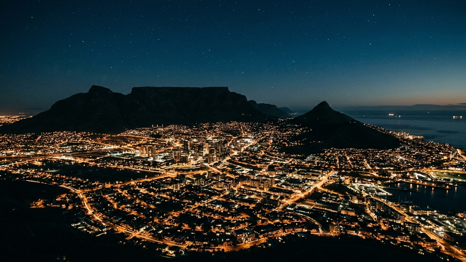 South Africa at night