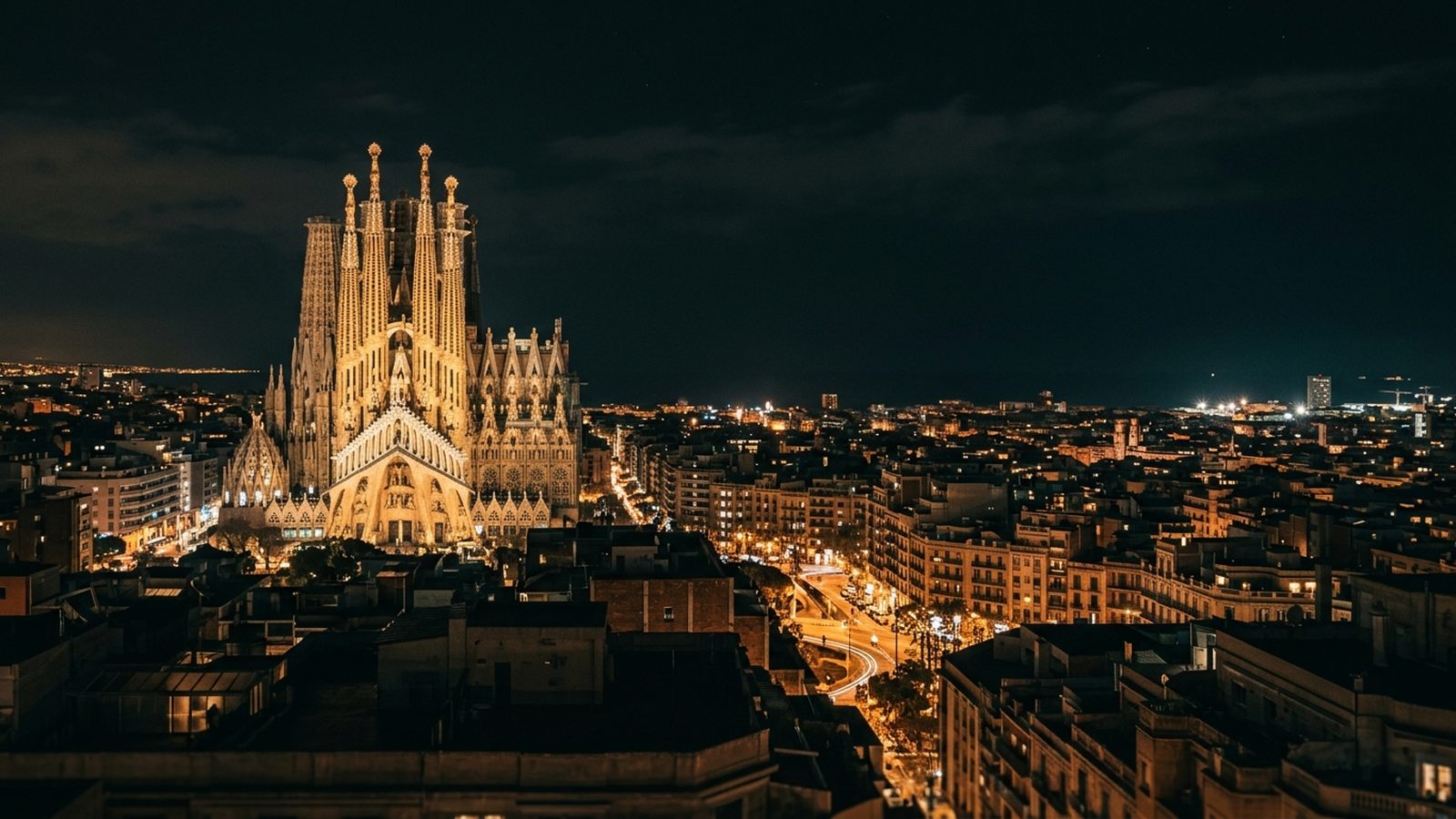 Spain at night