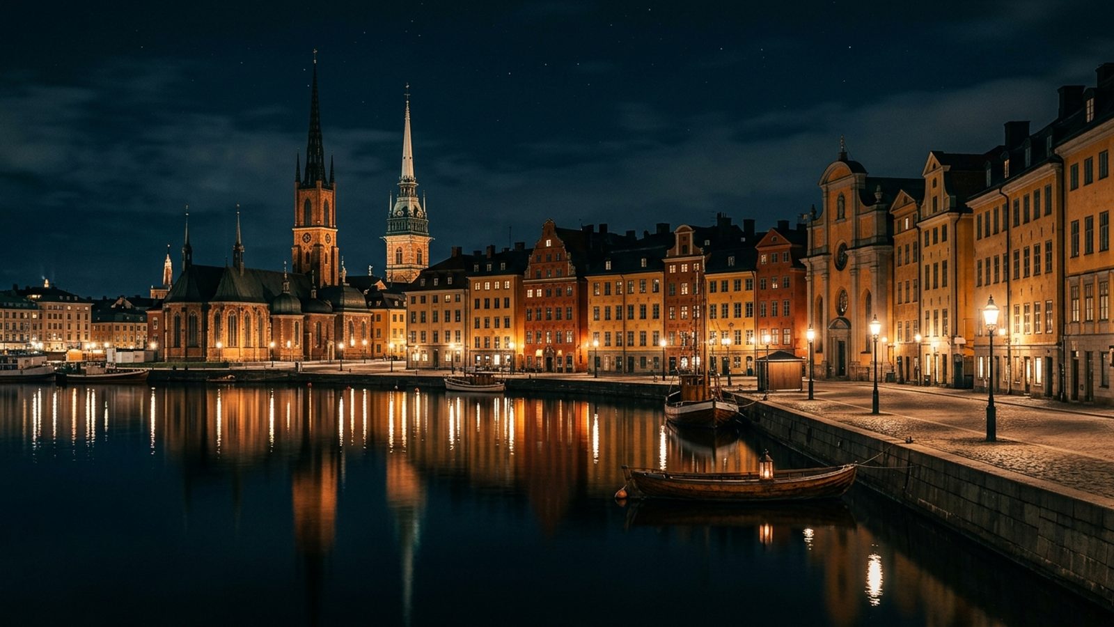 Sweden at night