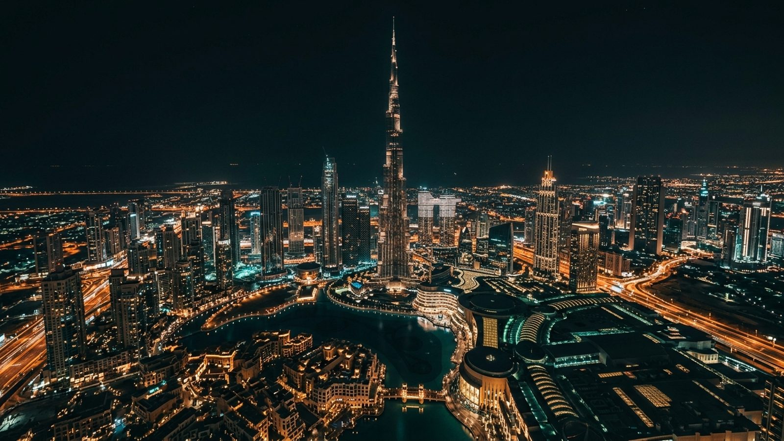 United Arab Emirates at night