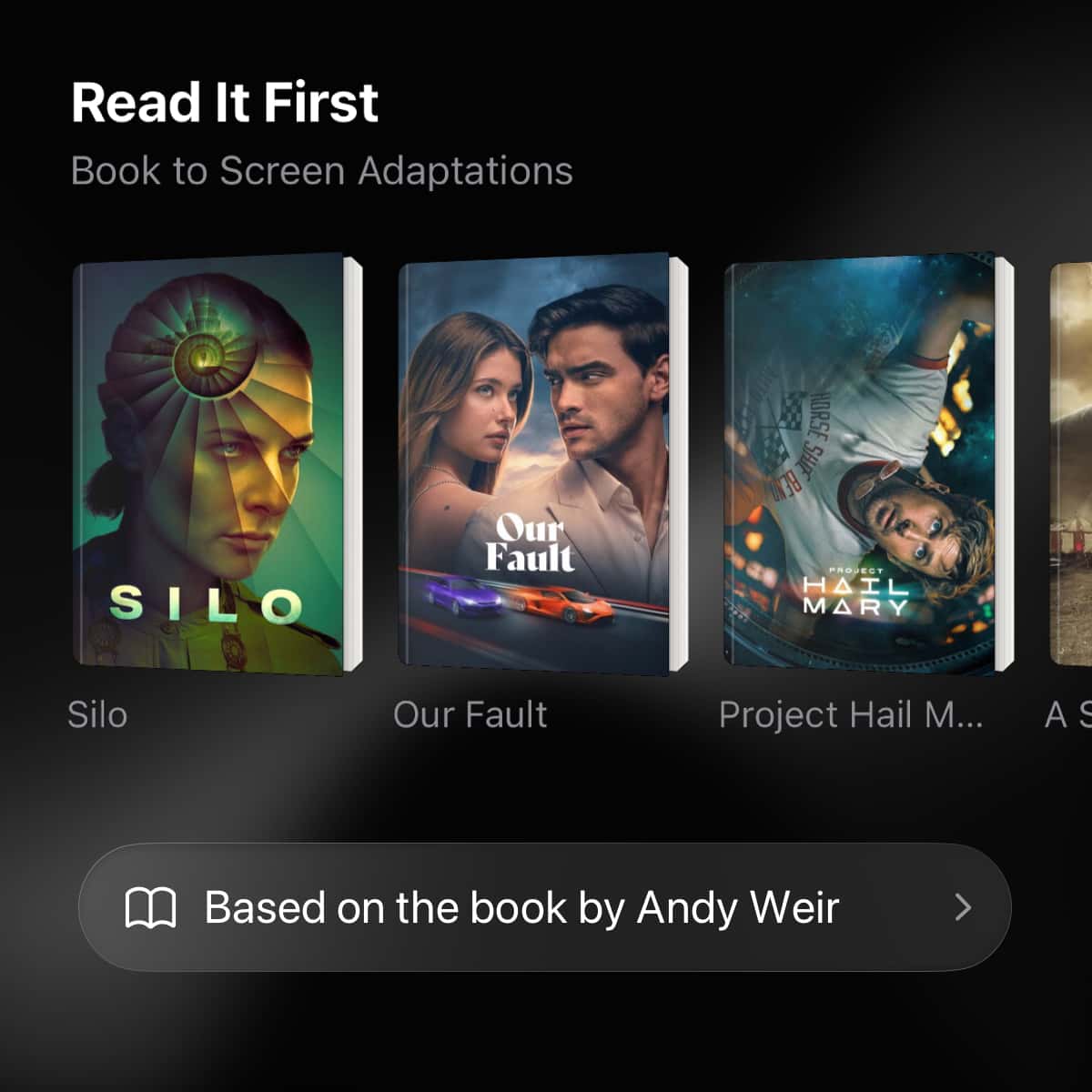 Limelight showing book-to-screen adaptations