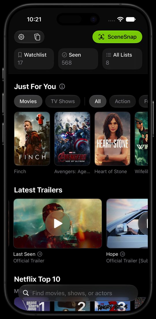 Limelight Home on iPhone with Just For You recommendations, latest trailers, and the Netflix Top 10
