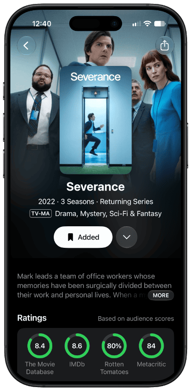 Severance title page in Limelight